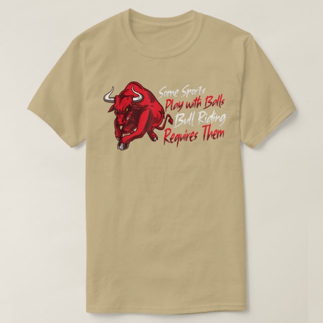 Rodeo Bull Riding Livestock Show Farmer Cattle Cow T-Shirt (Design Front)