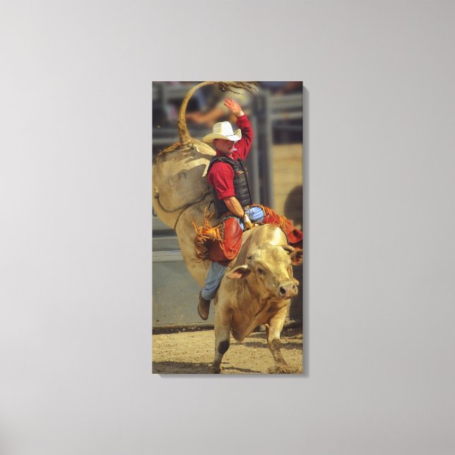 Rodeo - Bull Riding - PBR - Red Ryder Canvas Print (Front)