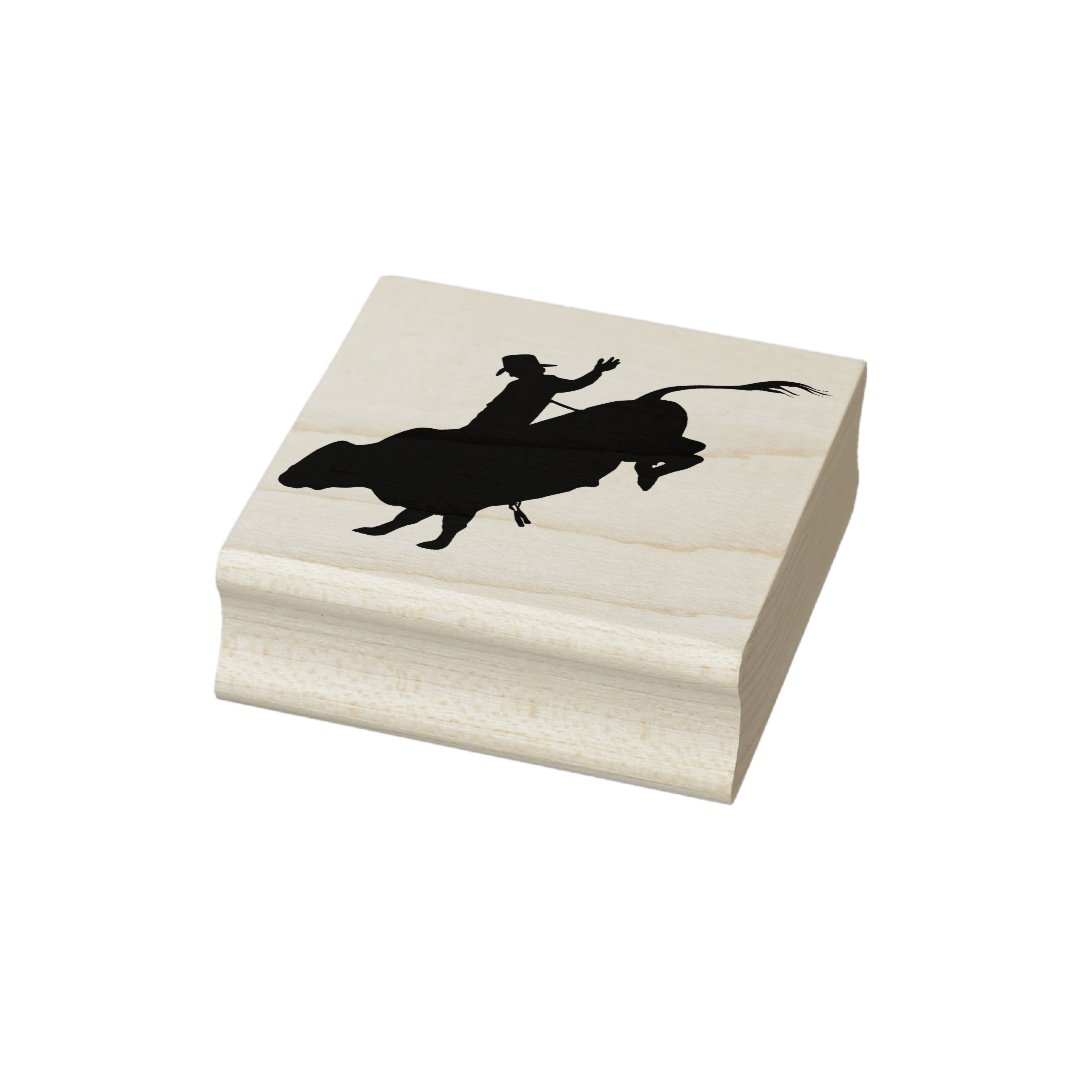 Rodeo / Bull Riding Rubber Stamp | Zazzle