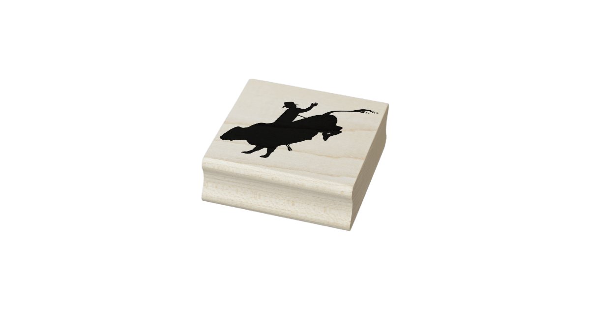 Rodeo / Bull Riding Rubber Stamp | Zazzle