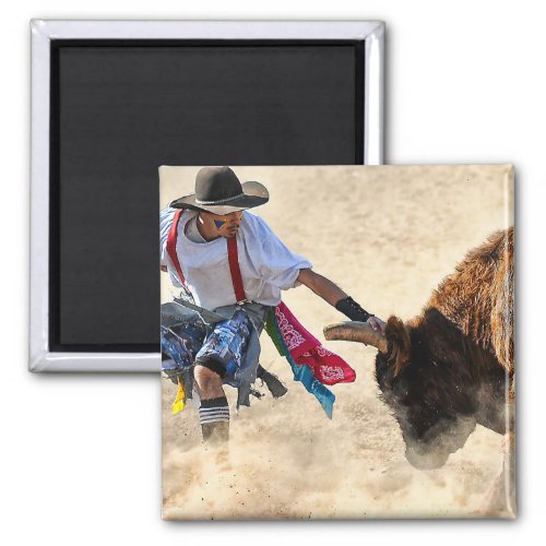 Rodeo Bullfighter Magnet