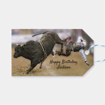Rodeo Bullriding Gift Tags by DakotaInspired at Zazzle