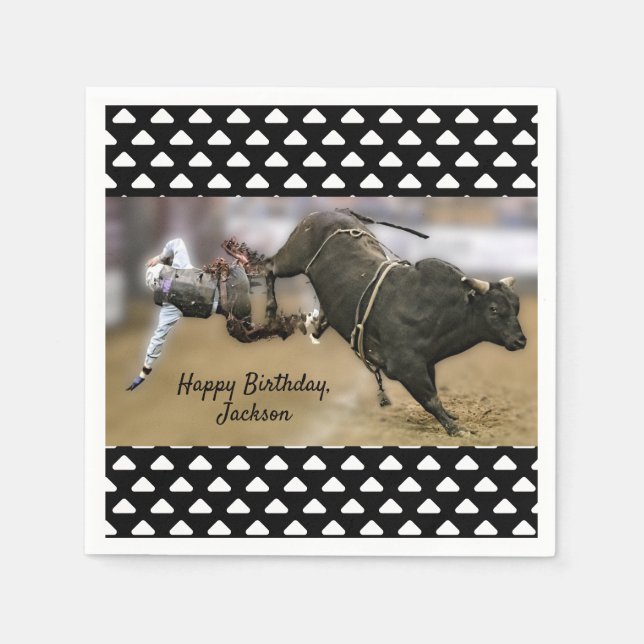 Rodeo Bullriding Napkins (Front)