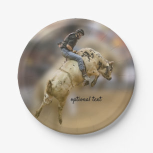 Rodeo Bullriding Paper Plates