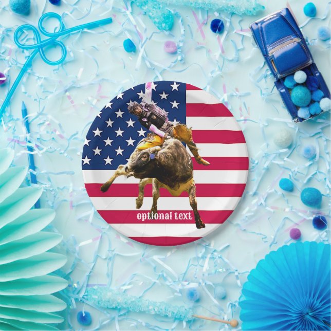 Rodeo Bullriding  Paper Plates (Party)