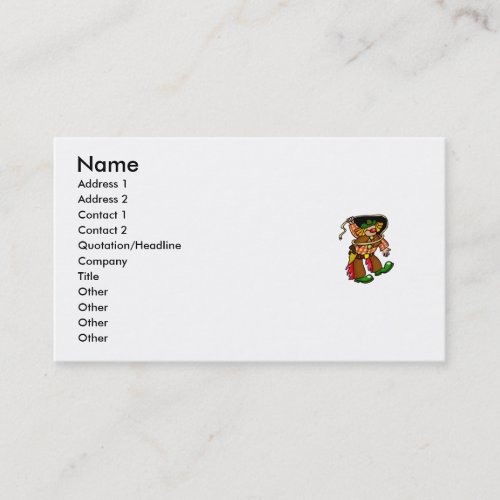 Rodeo Clown Business Card