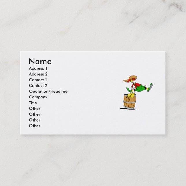 Rodeo Clown Business Card (Front)