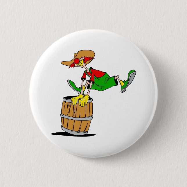 Rodeo Clown Pinback Button (Front)