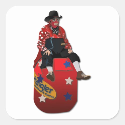 Rodeo Clowns Square Sticker