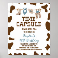 Rodeo Cowboy 1st Birthday Time Capsule