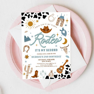 Rodeo Cowboy 2nd Birthday Invitation