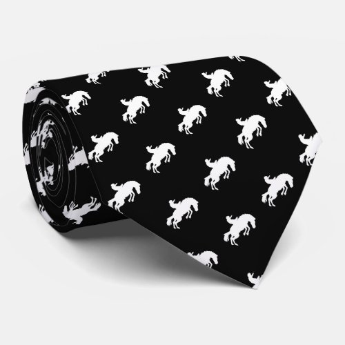 Rodeo Cowboy  Black Neck Tie