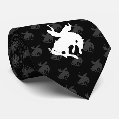 Rodeo Cowboy Black Neck Tie