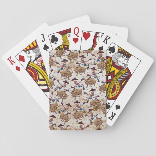 Rodeo Cowboy Bull Riding Country Western Poker Cards
