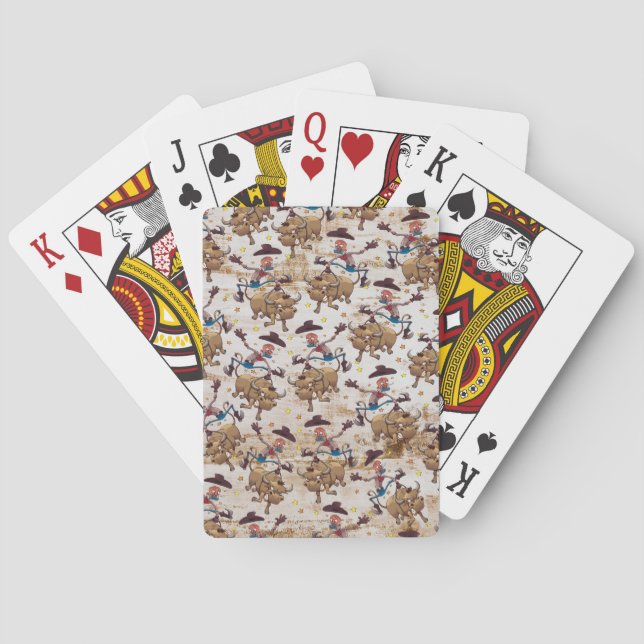 Rodeo Cowboy Bull Riding Country Western Poker Cards (Back)
