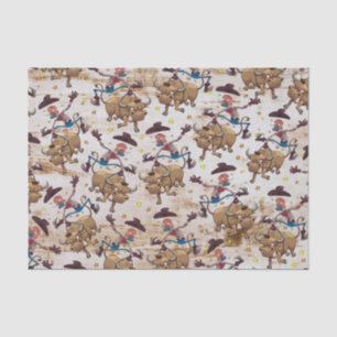 Rodeo Cowboy Bull Riding Country Western Tissue Paper