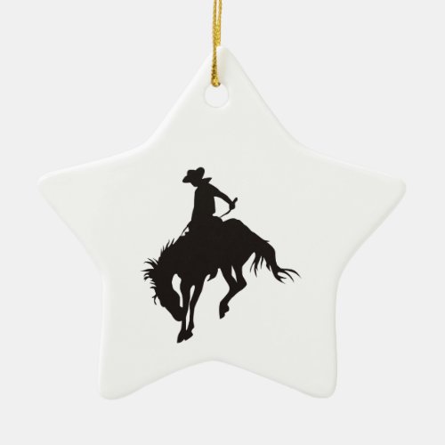 Rodeo Cowboy Ceramic Ornament