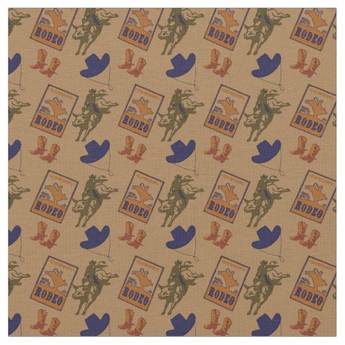 Rodeo Cowboy County Western  Fabric
