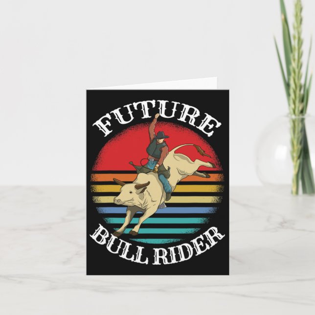 Rodeo Cowboy Cowgirl Barrel Racing Roping Horsebac Card (Front)