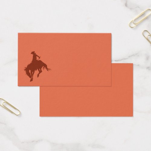 Rodeo Cowboy in Sienna Business Cards