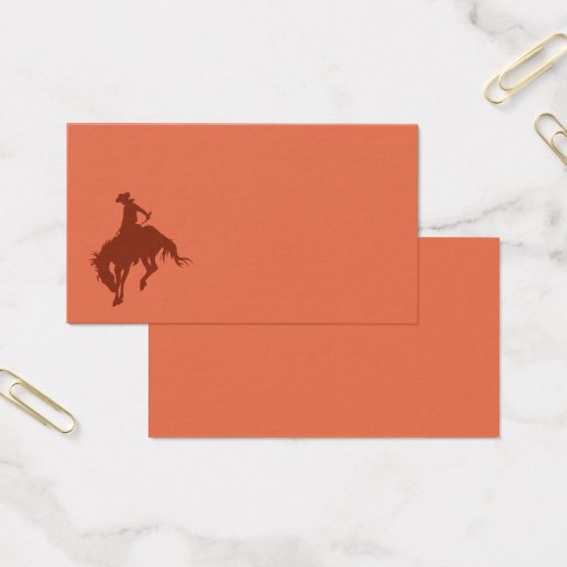 Customizable Rodeo Cowboy in Sienna Business Cards