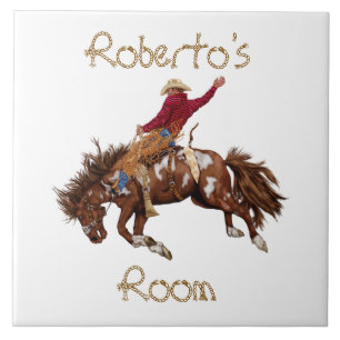 Rodeo Cowboy Kids Room Ceramic Tile