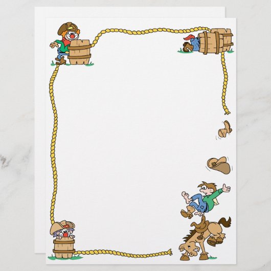 Rodeo Cowboy Letterhead (Front/Back)