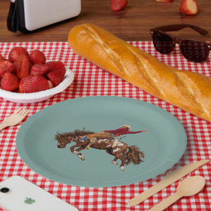 Rodeo Cowboy Paper Plates