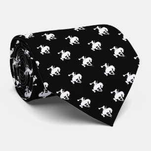 Rodeo Cowboy Pattern   Black Neck Tie