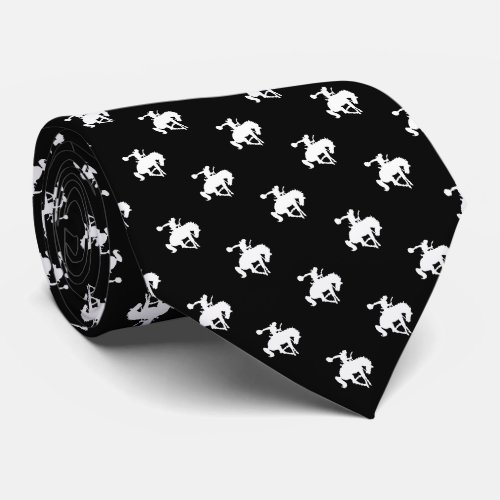 Rodeo Cowboy Pattern  Black Neck Tie