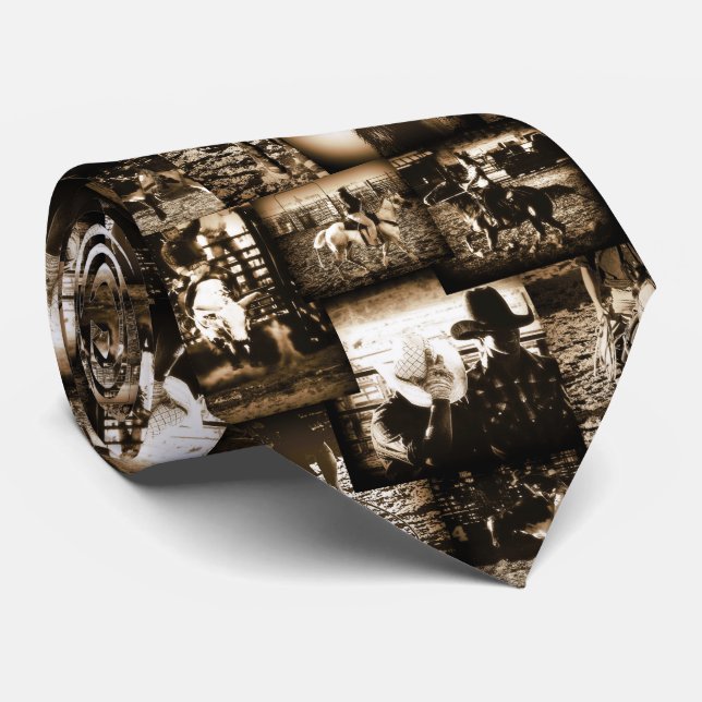 Rodeo Cowboy Rustic Country Western Neck Tie (Rolled)