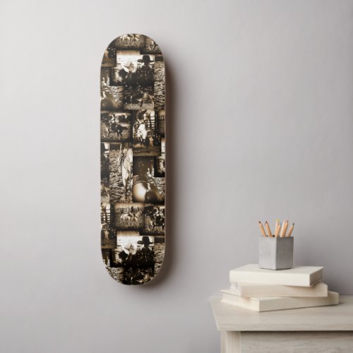 Rodeo Cowboy Rustic Country Western Skateboard