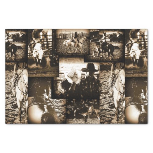 Rodeo Cowboy Rustic Country Western Tissue Paper