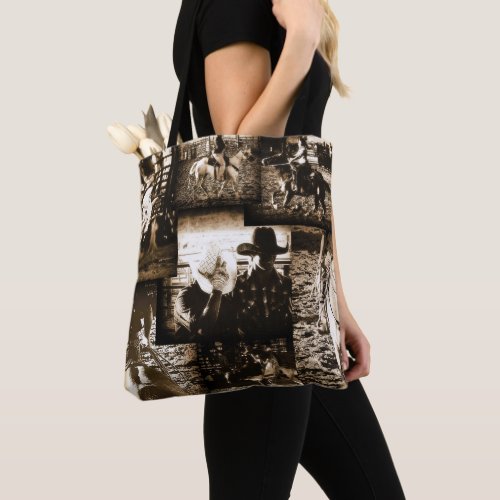 Rodeo Cowboy Rustic Country Western Tote Bag
