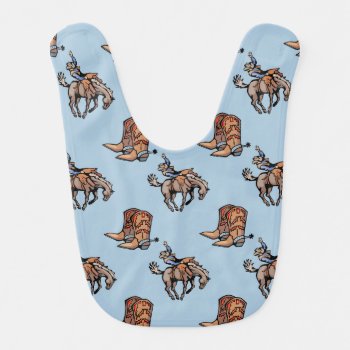 Rodeo Cowboy  Western Boots  Horse  Country Bib by Birthday_Party_House at Zazzle