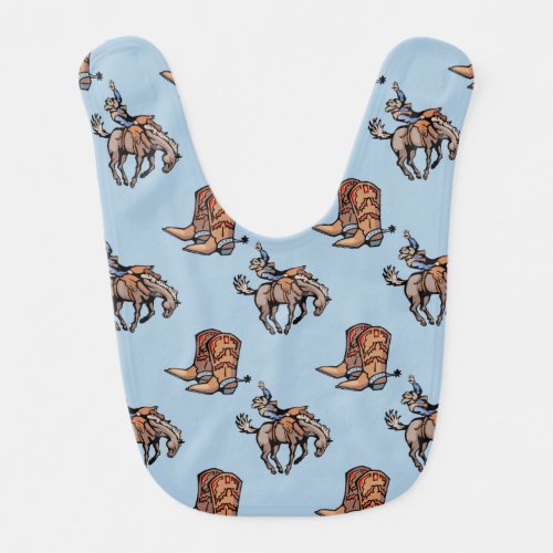 Rodeo Cowboy Western Boots Horse Country Bib