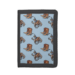 Rodeo Cowboy, Western Boots, Horse, Country Tri-fold Wallet