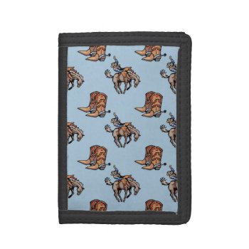 Rodeo Cowboy  Western Boots  Horse  Country Tri-fold Wallet by Birthday_Party_House at Zazzle