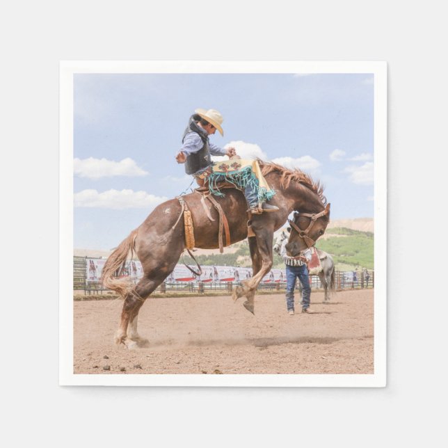 Rodeo cowboy western print napkins (Front)