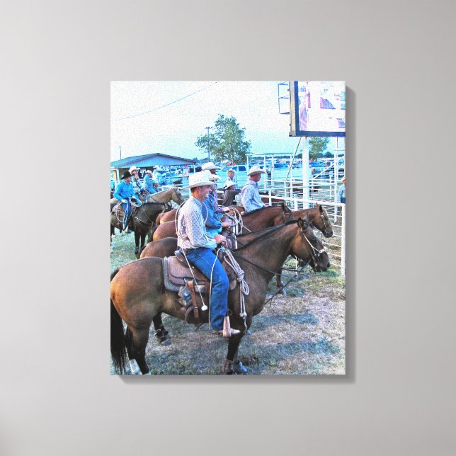 Rodeo Cowboys Canvas Print (Front)