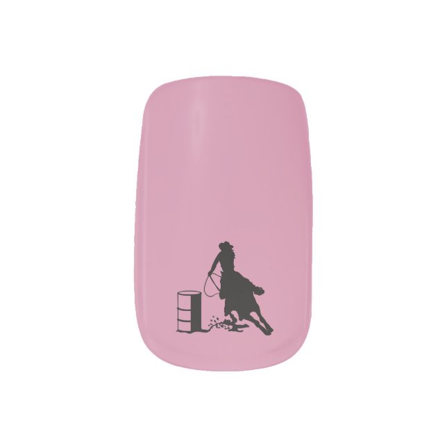 Rodeo Cowgirl Barrel Racer Horse Style Minx Nail Wraps (Right Thumb)
