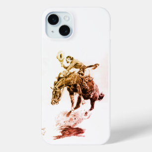Rodeo Cowgirl (by C.M. Russell) iPhone 15 Plus Case