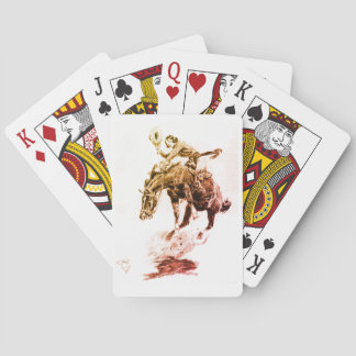 Rodeo Cowgirl (by C.M. Russell) Poker Cards