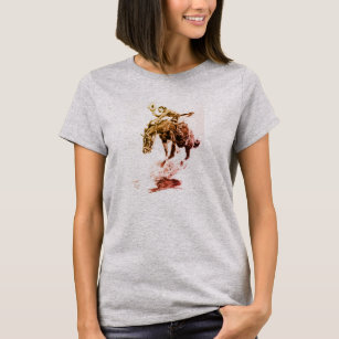 Rodeo Cowgirl (by C.M. Russell) T-Shirt