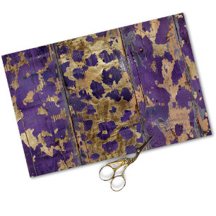 Rodeo Cowgirl Glam Purple Leopard Print Tissue Paper