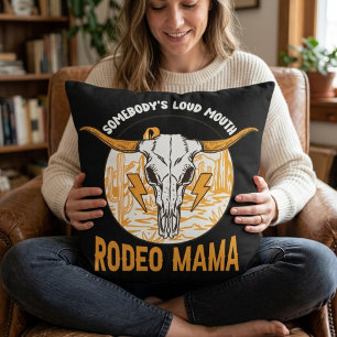 Rodeo Cowgirl Mama   Western Mother’s Day Unique Throw Pillow