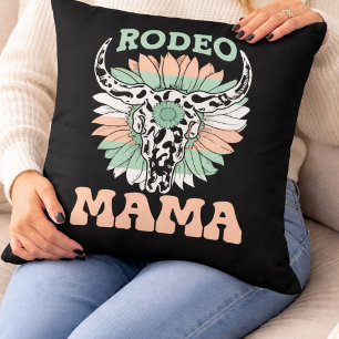Rodeo Cowgirl Mama   Western Mother’s Day Unique Throw Pillow