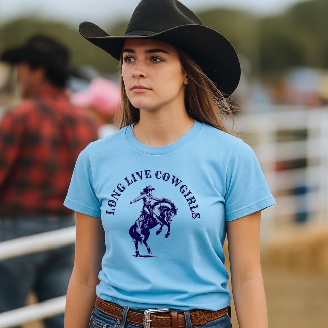 Rodeo Cowgirl On Horse Template T-Shirt (Creator Uploaded)