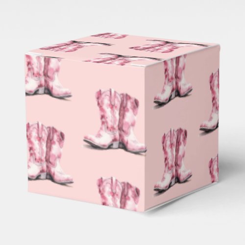 Rodeo Cowgirl Pink Boots baby Shower Favor Boxes