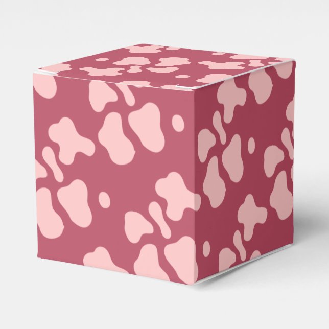 Rodeo Cowgirl Pink cowprint baby Shower Favor Boxes (Front Side)